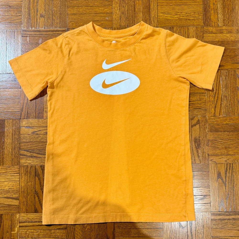Nike Orange and White Short Sleeve Tee